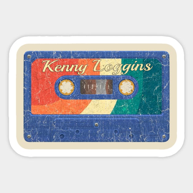 Cassete vintage kenny Loggins Sticker by bardo_bardon